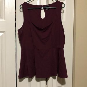Plum Colored Plus Size Peplum